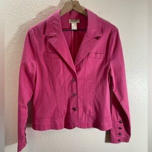 Telluride Country Vintage Cotton Pink Cropped Blazer Size 8/S